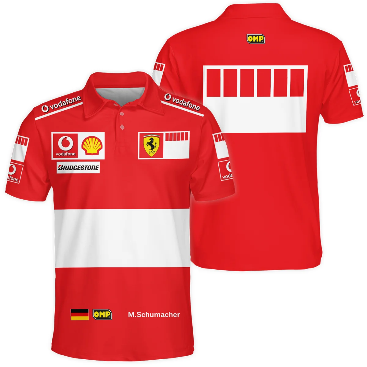 2006 Michael Schumacher Race Suit Ferrari F1 Polo Shirt BLVAMC020925A6PL