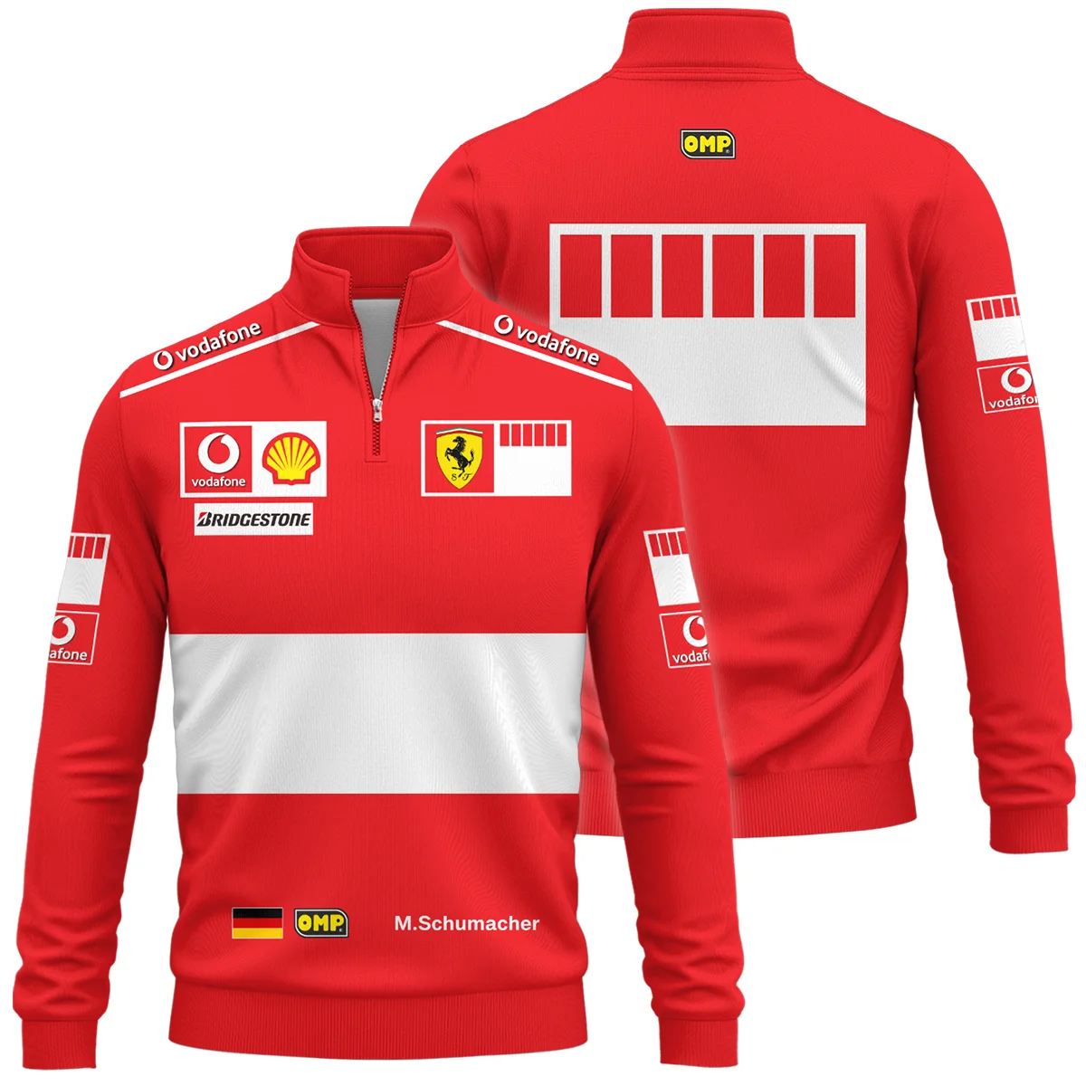 2006 Michael Schumacher Race Suit Ferrari F1 Quarter-Zip Sweatshirt BLVAMC020925A6QZS