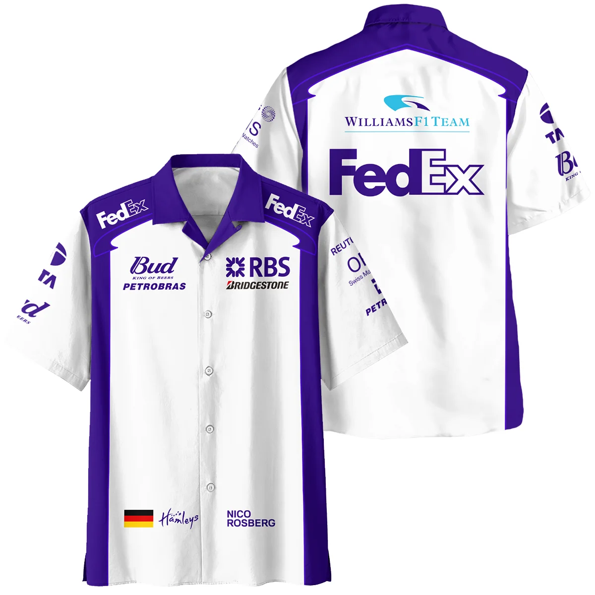 2006 Nico Rosberg Racing Suit Williams F1 Hawaiian Shirt BLVANR281125A2HW