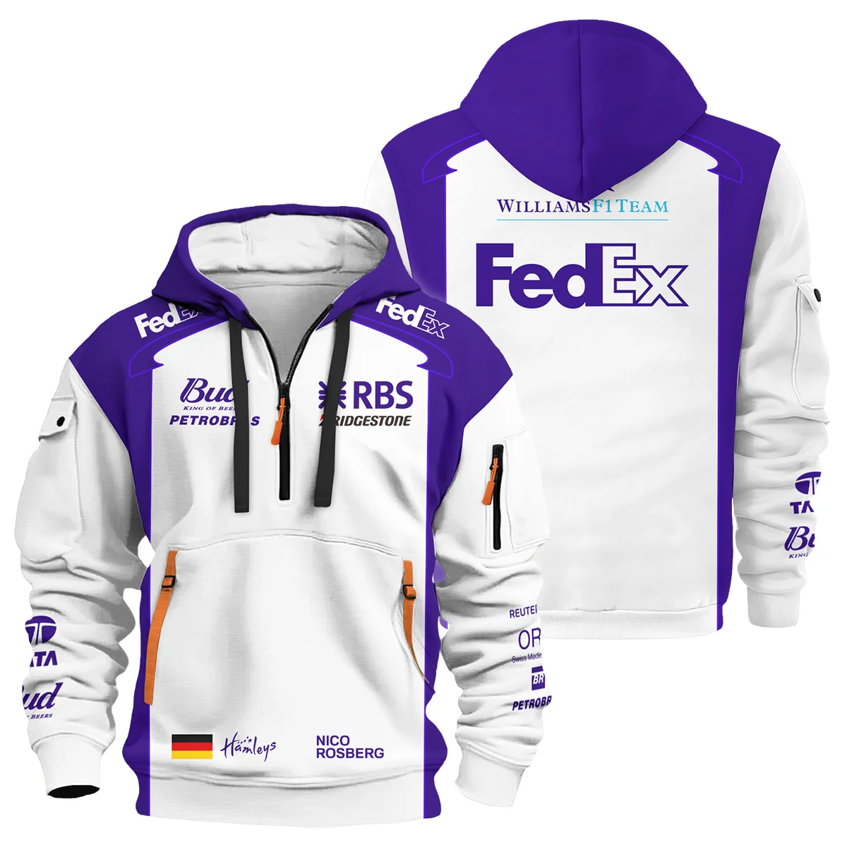 2006 Nico Rosberg Racing Suit Williams F1 Hoodie Half Zip BLVANR281125A2HDF