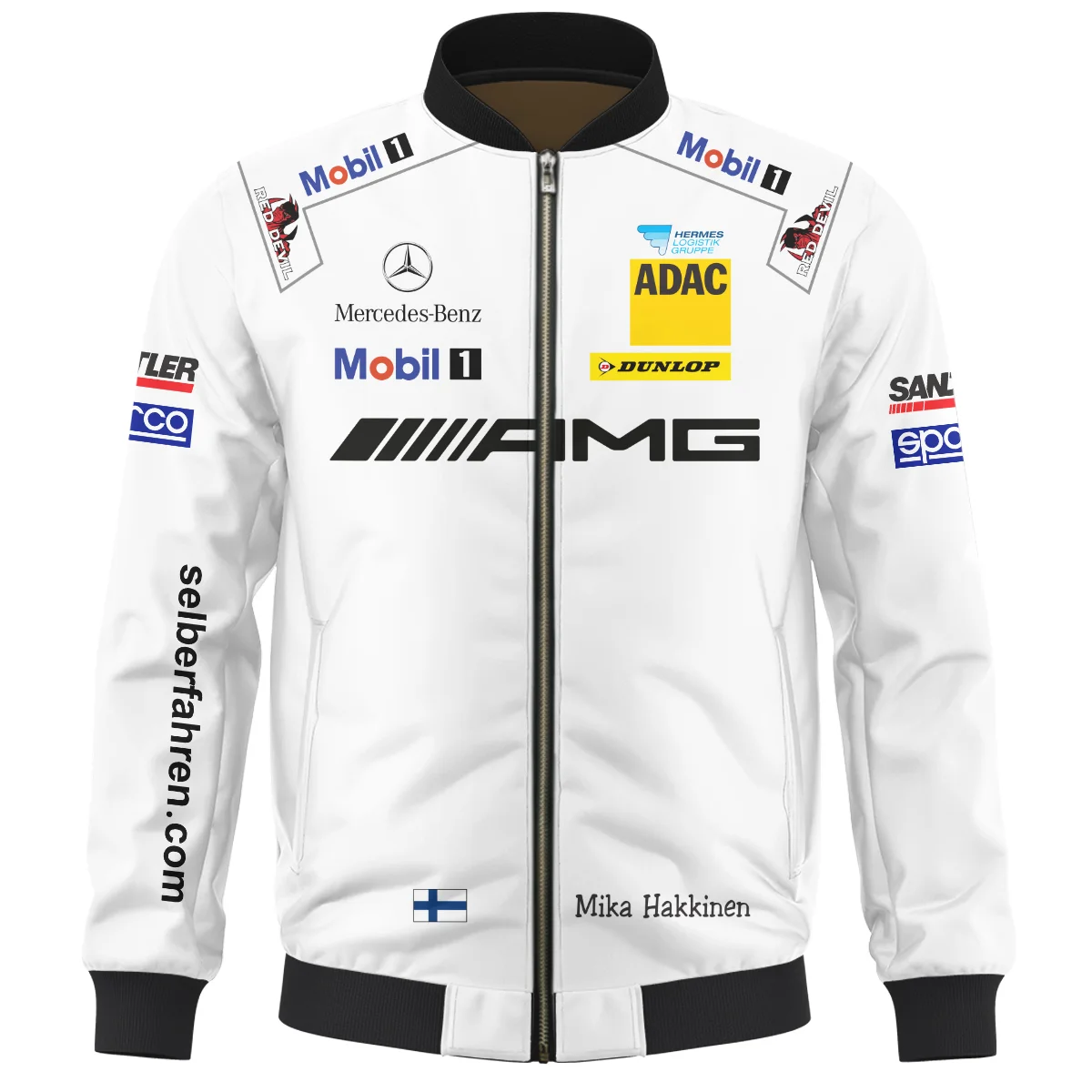 Alternative view of 2007 Mika Hakkinen Racing Suit Mercedes Bomber BLVAMH271025A5BB