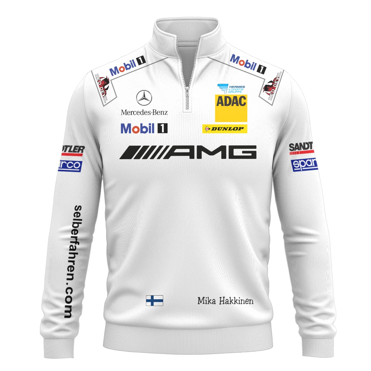 Alternative view of 2007 Mika Hakkinen Racing Suit Mercedes Quarter-Zip Sweatshirt BLVAMH271025A5QZS
