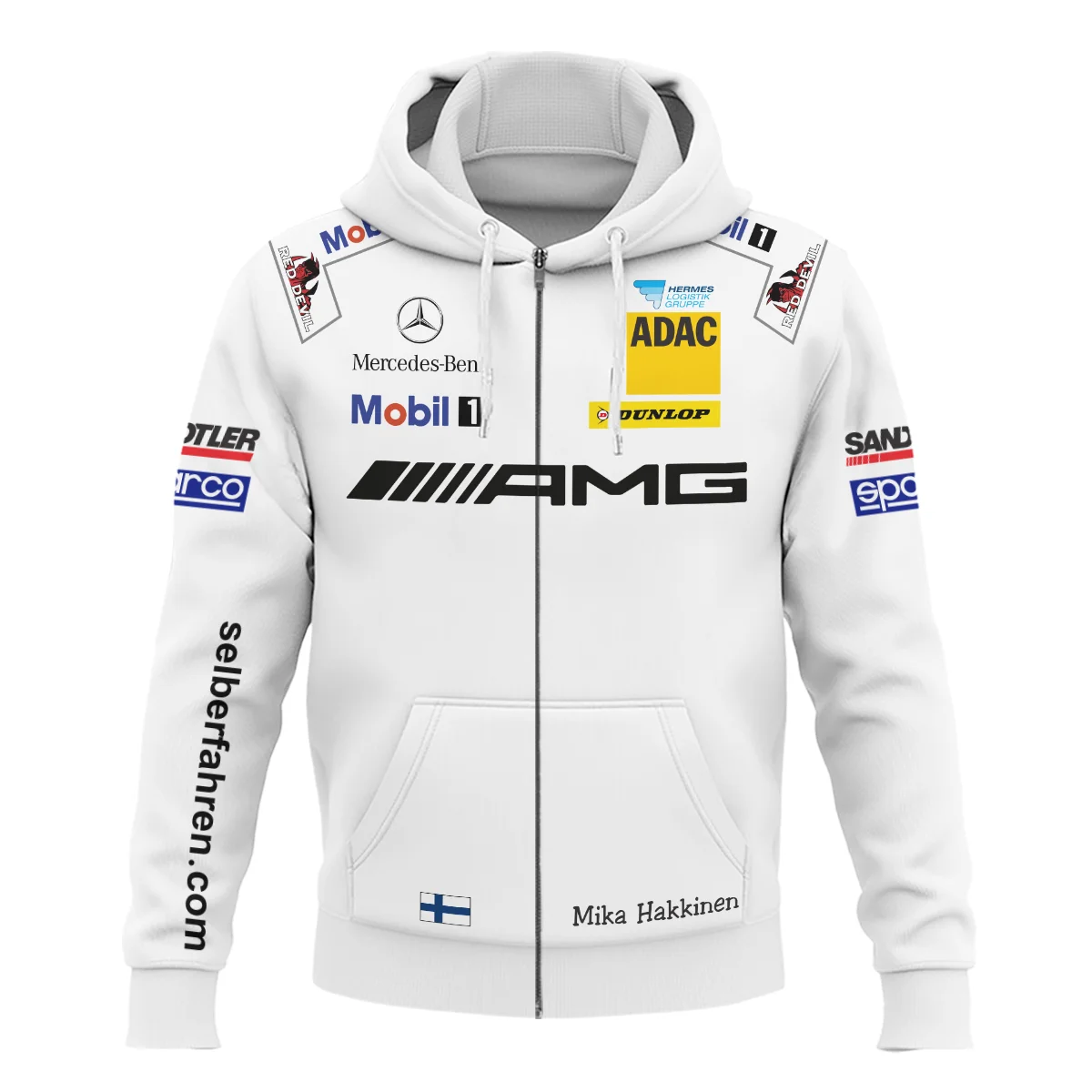 Alternative view of 2007 Mika Hakkinen Racing Suit Mercedes Zipper Hoodie BLVAMH271025A5ZHD