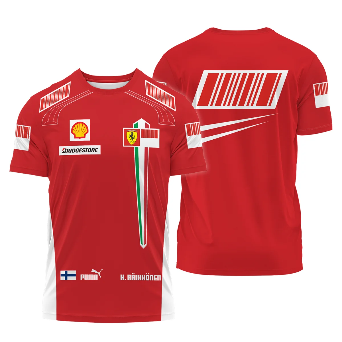 2007 WDC Kimi Raikkonen Racing Suit Ferrari T-Shirt BLVAKR191125A10TS - Race Day Outfit