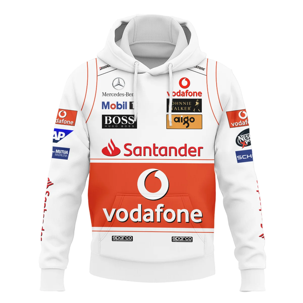 2008 Lewis Hamilton Racing Suit McLaren F1 Hoodie BLVALH260825A9HD - Image 2