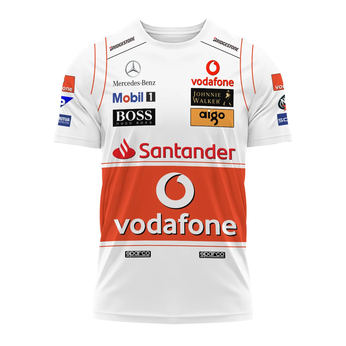 Alternative view of 2008 Lewis Hamilton Racing Suit McLaren F1 T-Shirt BLVALH260825A9TS