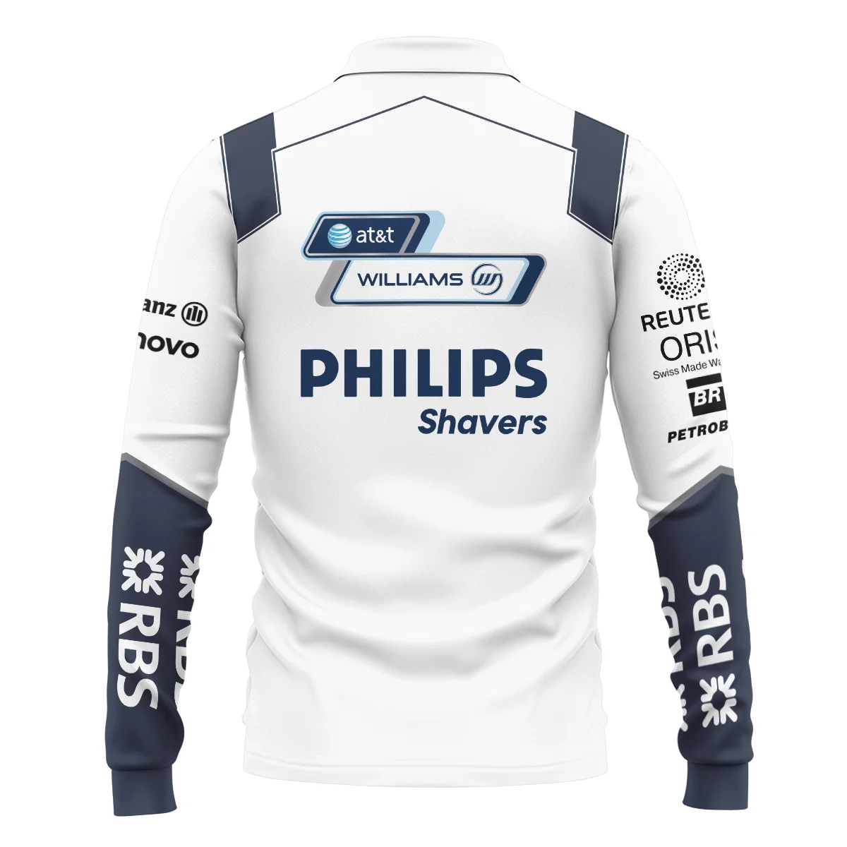 2008 Nico Rosberg Racing Suit Williams F1 Long Polo Shirt BLVANR281125A3LPL - Image 3