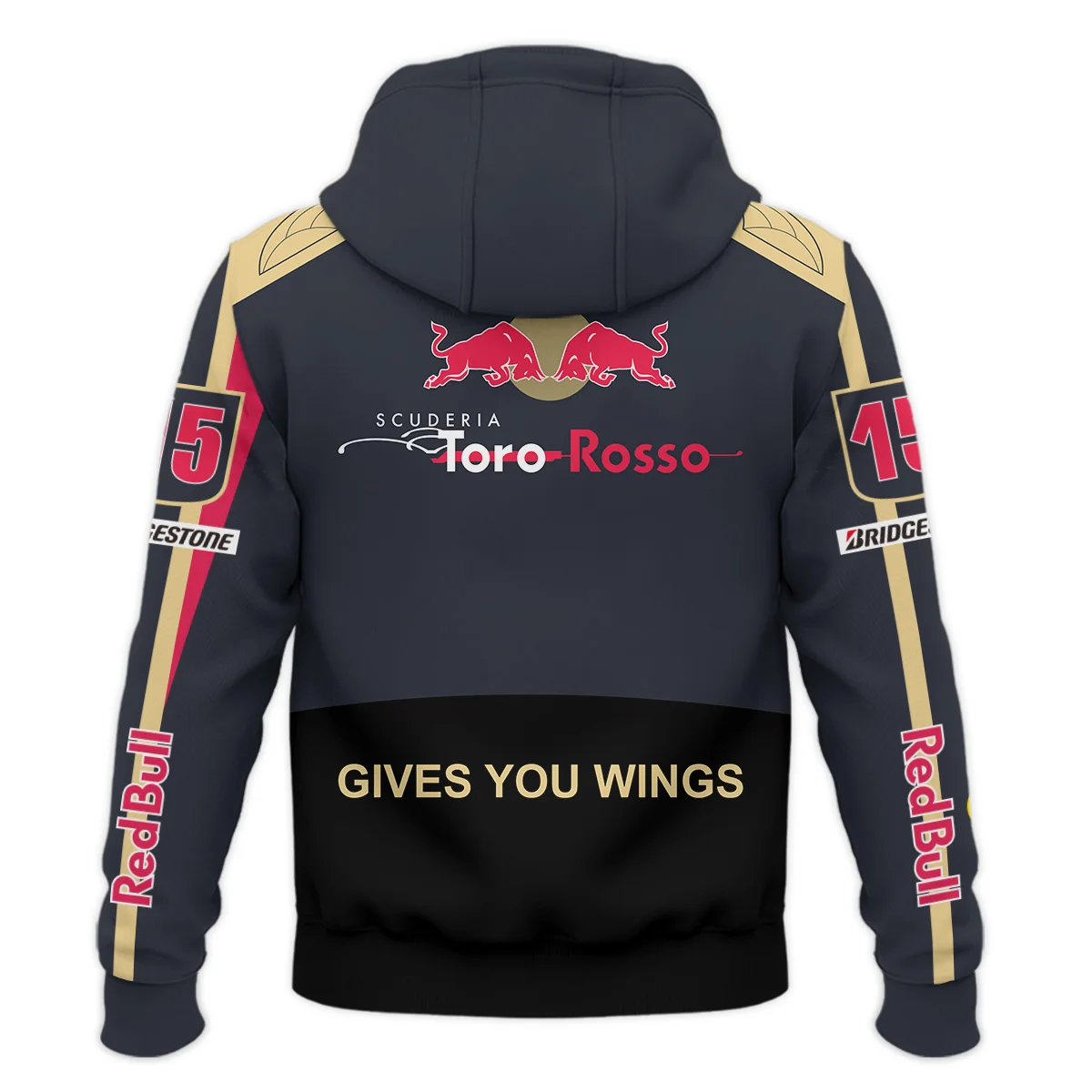 2008 Sebastian Vettel Racing Suit Toro Rosso F1 Hoodie BLVASV110925A9HD - Image 3