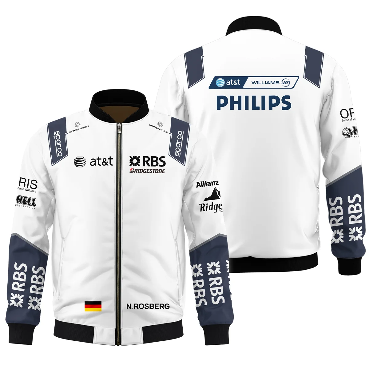 2009 Nico Rosberg Racing Suit Williams F1 Bomber BLVANR281125A4BB - Trackside Outfit
