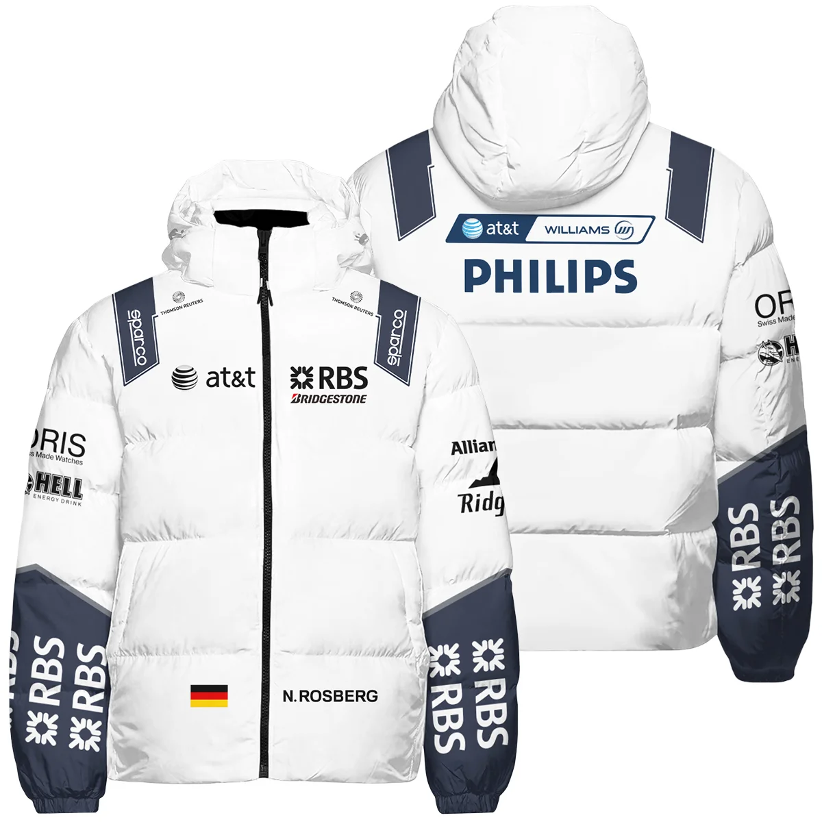 2009 Nico Rosberg Racing Suit Williams F1 Down & Puffer Jackets BLVANR281125A4HCJ - Race Day Outfit