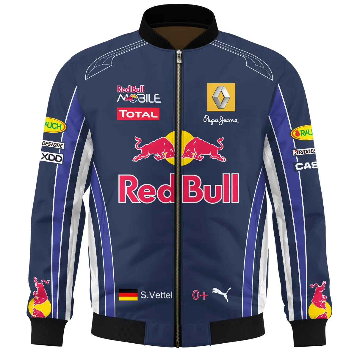 2010 Sebastian Vettel Racing Suit Red Bull Racing F1 Bomber BLVASV110925A7BB - Image 2