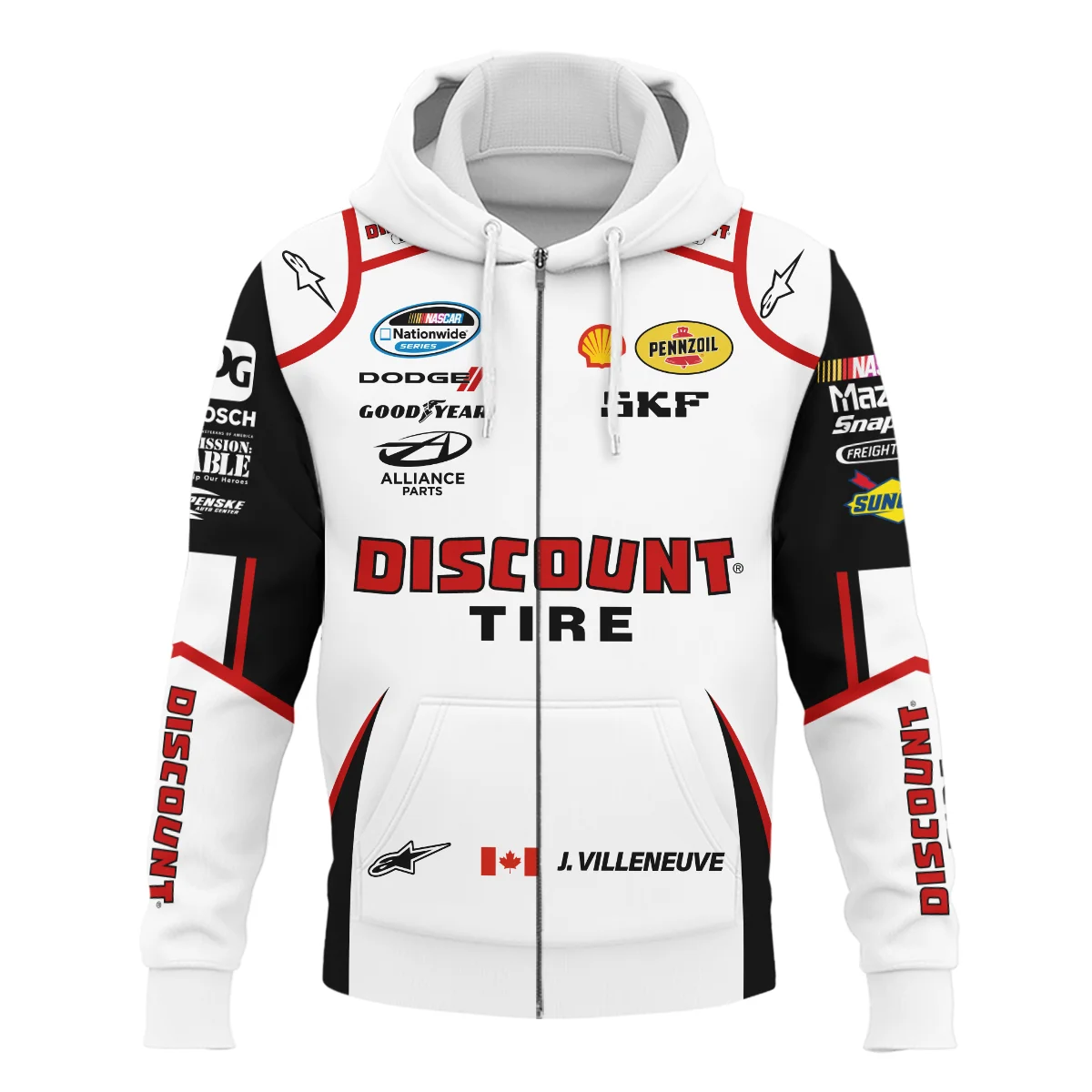Alternative view of 2011 Jacques Villeneuve Racing Suit F1 Zipper Hoodie BLJV10825A9ZHD
