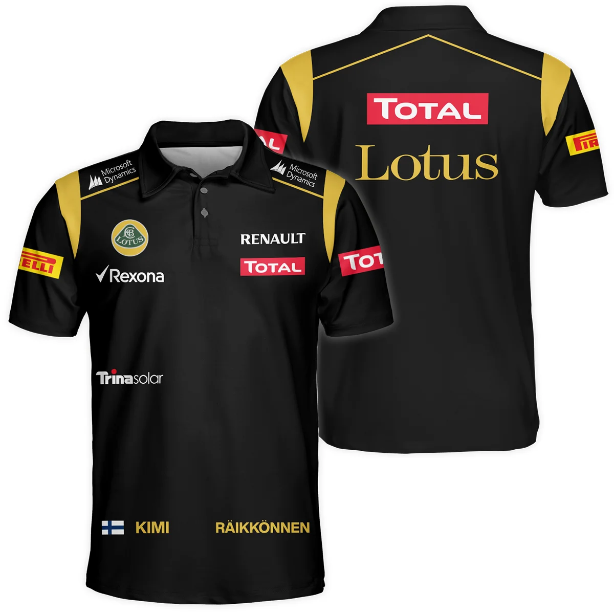 2012 Kimi Raikkonen Racing Suit Lotus Polo Shirt BLVAKR191125A5PL - Formula Racing Apparel