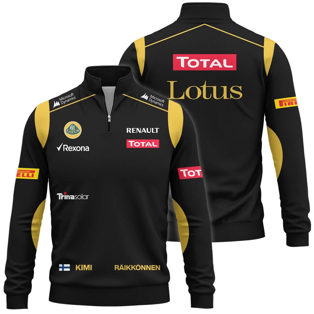 2012 Kimi Raikkonen Racing Suit Lotus Quarter-Zip Sweatshirt BLVAKR191125A5QZS - Pit Lane Clothing