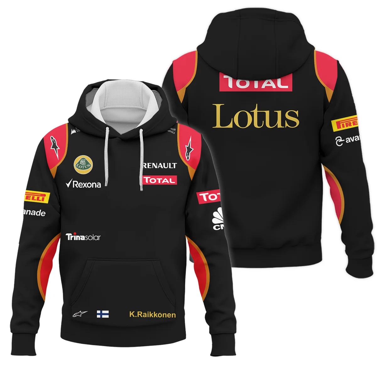 2013 Kimi Raikkonen Racing Suit Lotus F1 Hoodie BLVAKR191125A9HD - Pit Lane Clothing
