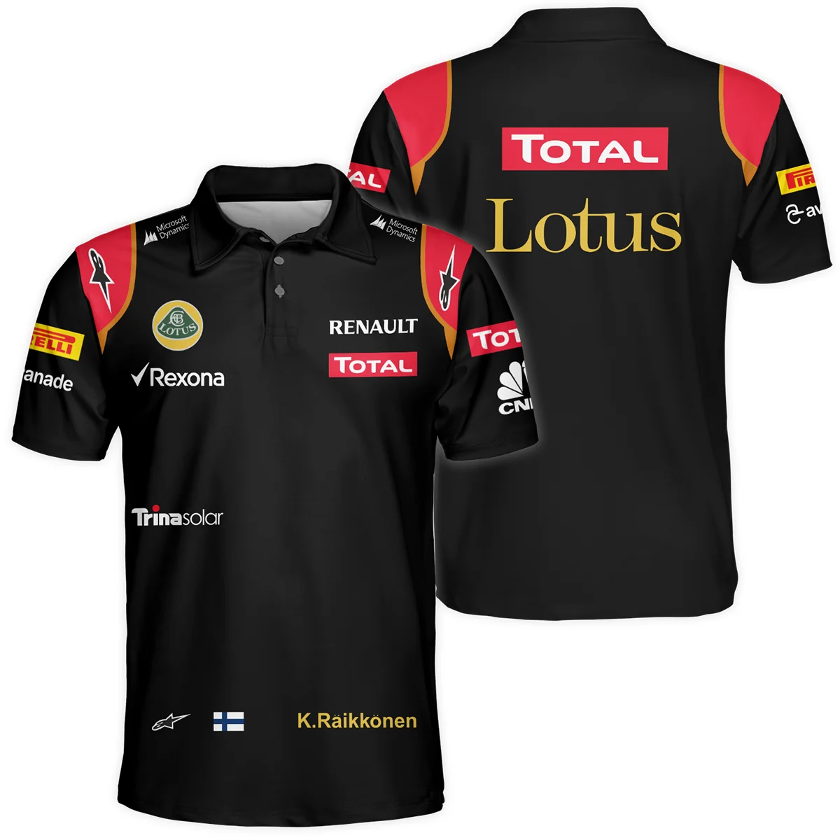 2013 Kimi Raikkonen Racing Suit Lotus F1 Polo Shirt BLVAKR191125A9PL - Motorsport Apparel