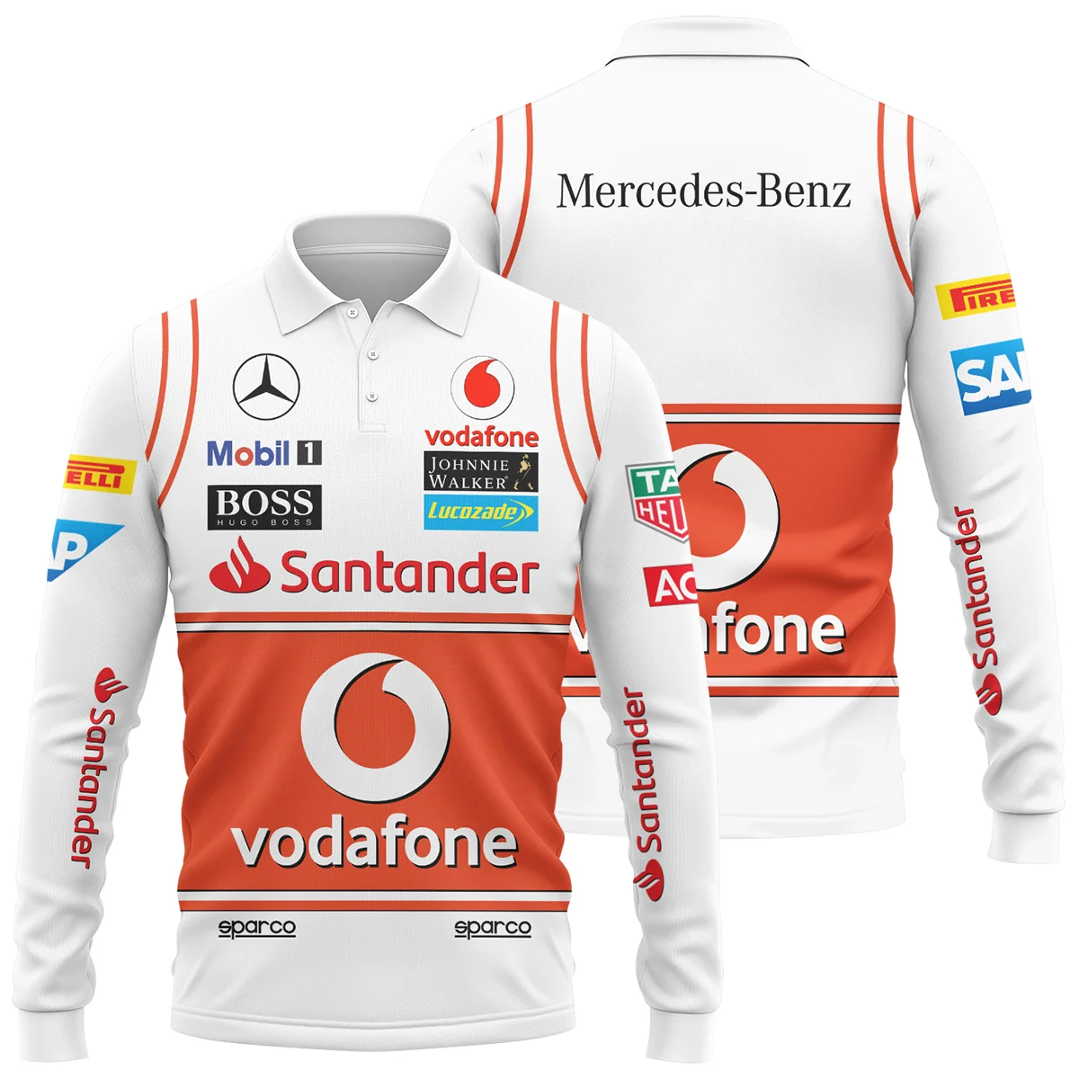 2013 Sergio Perez Racing Suit Force India F1 Long Polo Shirt BLVASP170925A9LPL - Racing Lifestyle Clothing