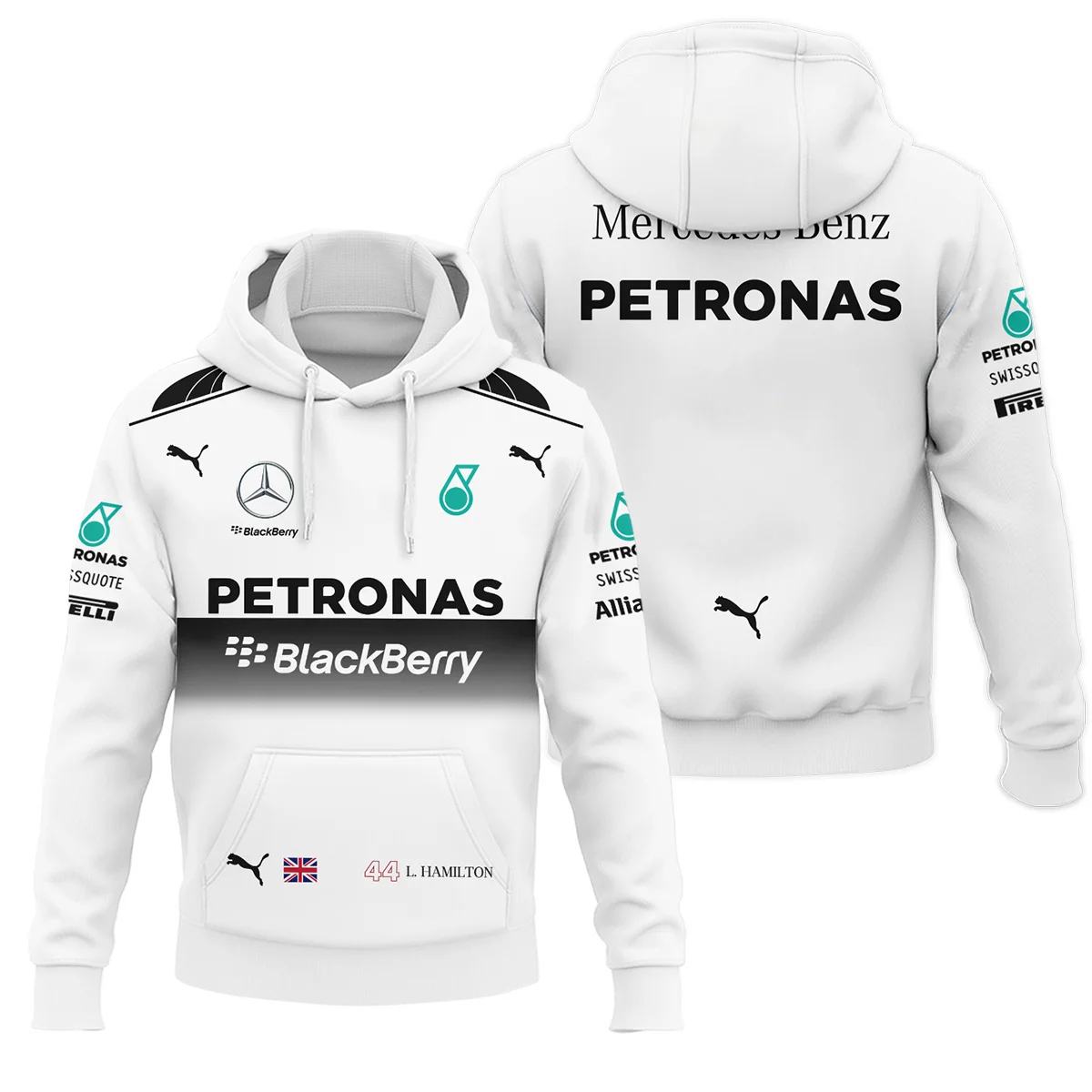 2014 Lewis Hamilton Racing Suit Mercedes F1 Hoodie BLVALH260825A8HD - F1 Fan Gear