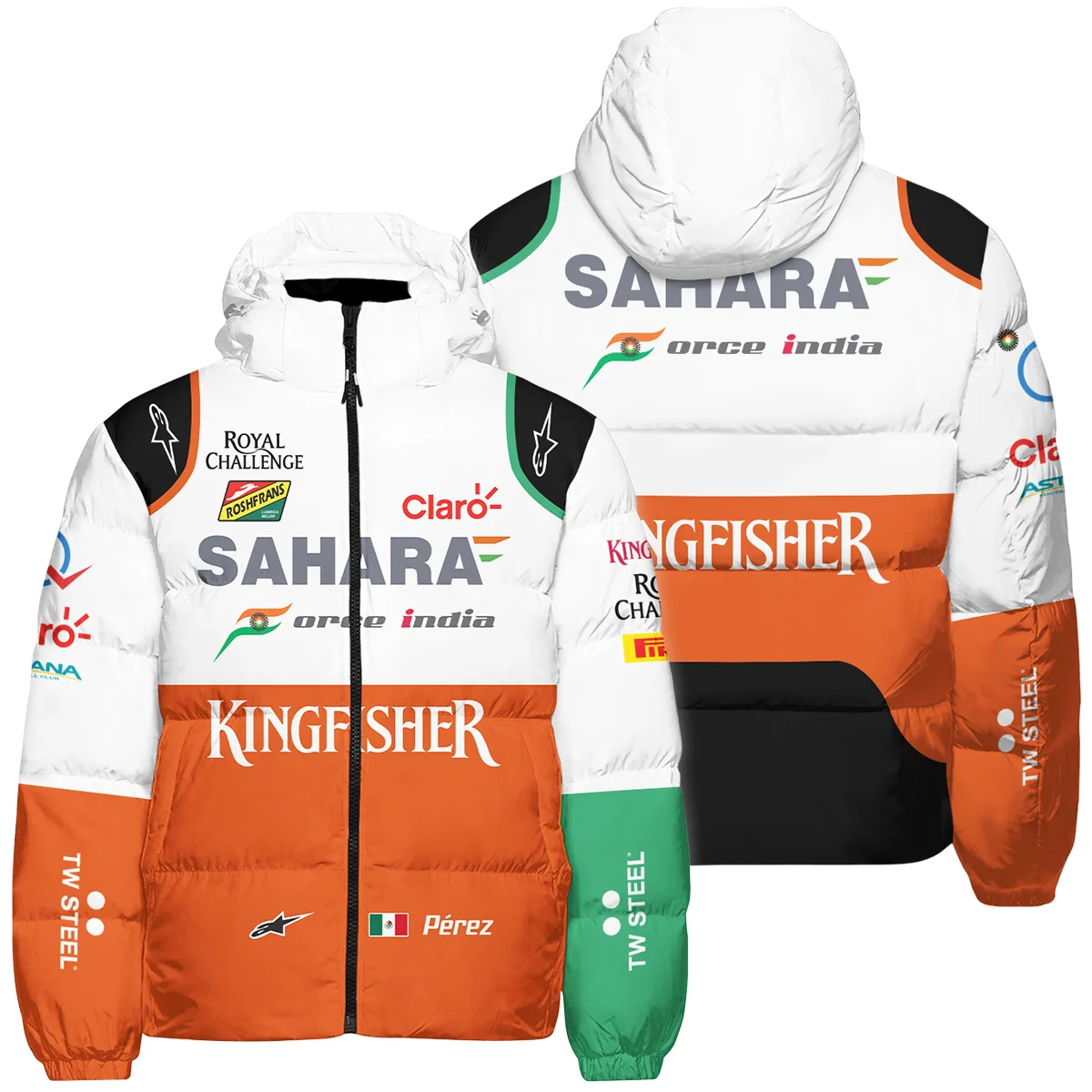 2014 Sergio Perez Racing Suit Force India F1 Down & Puffer Jackets BLVASP170925A8HCJ - F1 Fan Gear