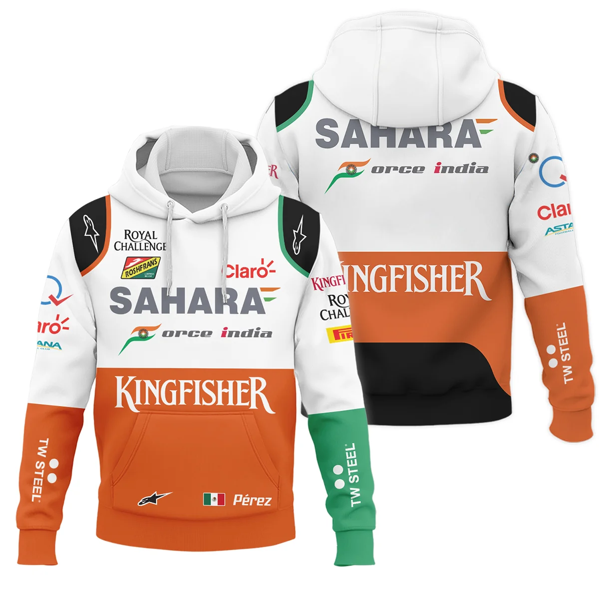 2014 Sergio Perez Racing Suit Force India F1 Hoodie BLVASP170925A8HD - Race Day Outfit
