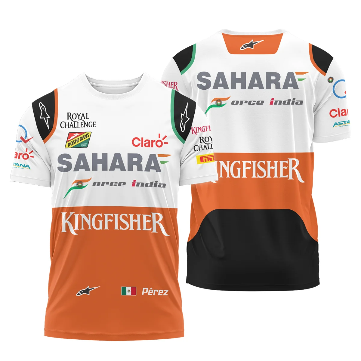 2014 Sergio Perez Racing Suit Force India F1 T-Shirt BLVASP170925A8TS - Motorsport Apparel