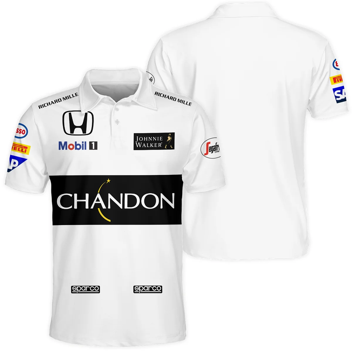 2015 Fernando Alonso Racing Suit McLaren F1 Polo Shirt BLVAFA030925A2PL - Race Day Design
