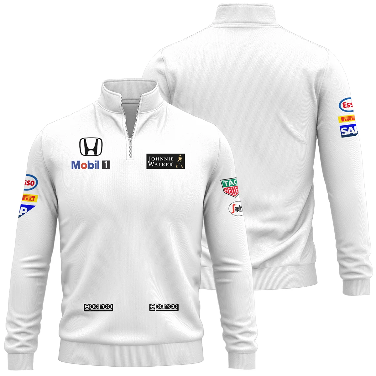 2015 Jenson Button Racing Suit McLaren F1 Quarter-Zip Sweatshirt BLVAJB010925A6QZS
