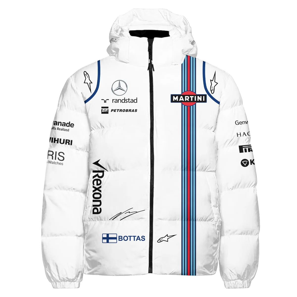 2016 Valtteri Bottas Racing Suit Williams F1 Down & Puffer Jackets BLVAVB130925A3HCJ - Image 2