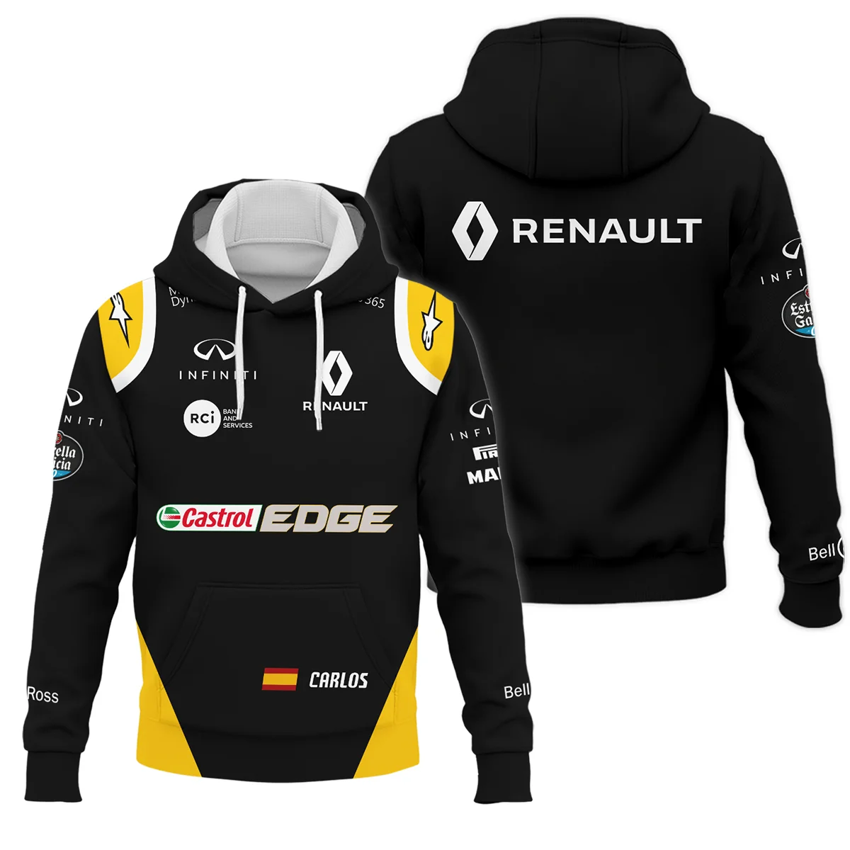 2017 Carlos Sainz Racing Suit Renault F1 Hoodie BLVACS190825A2HD