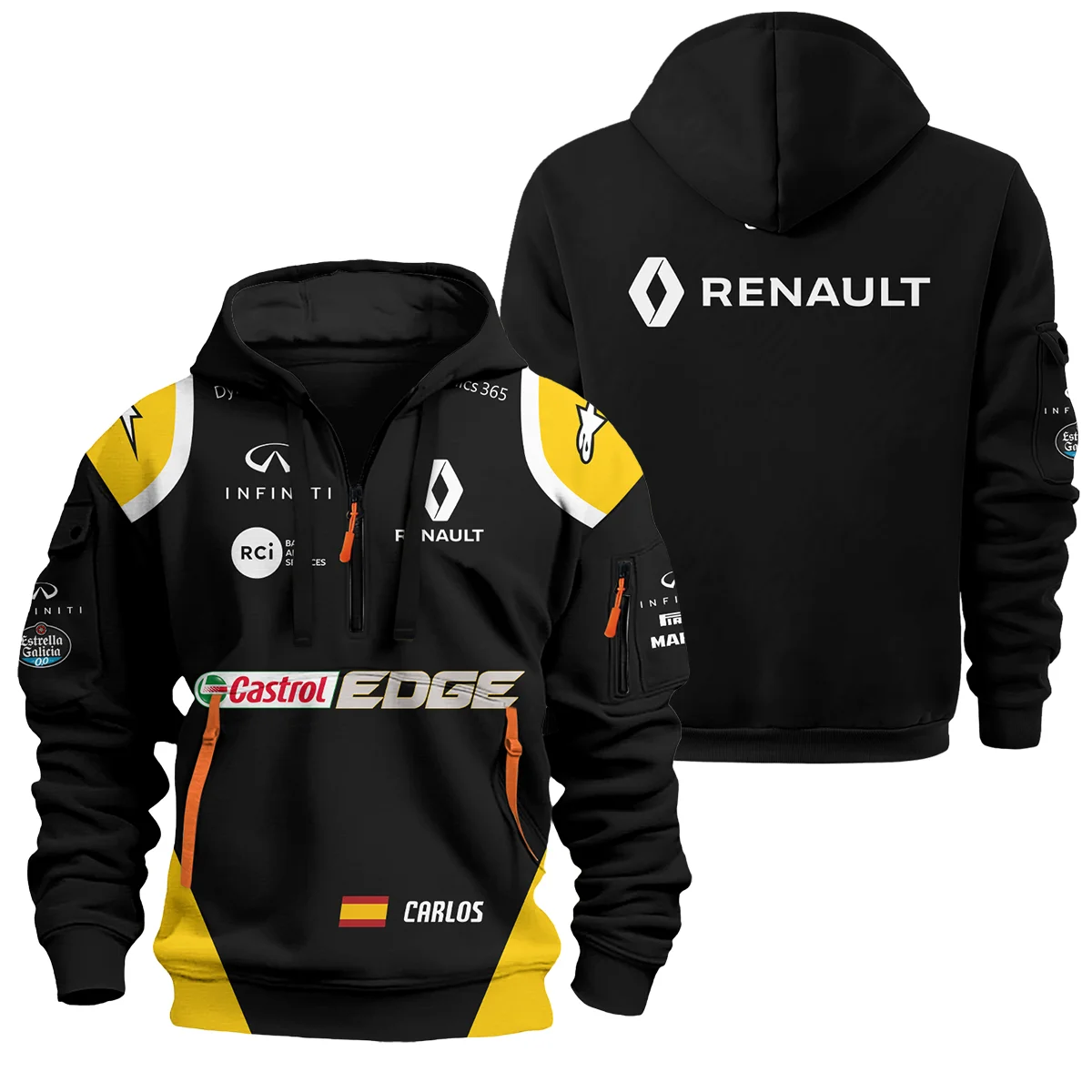 2017 Carlos Sainz Racing Suit Renault F1 Hoodie Half Zip BLVACS190825A2HDF