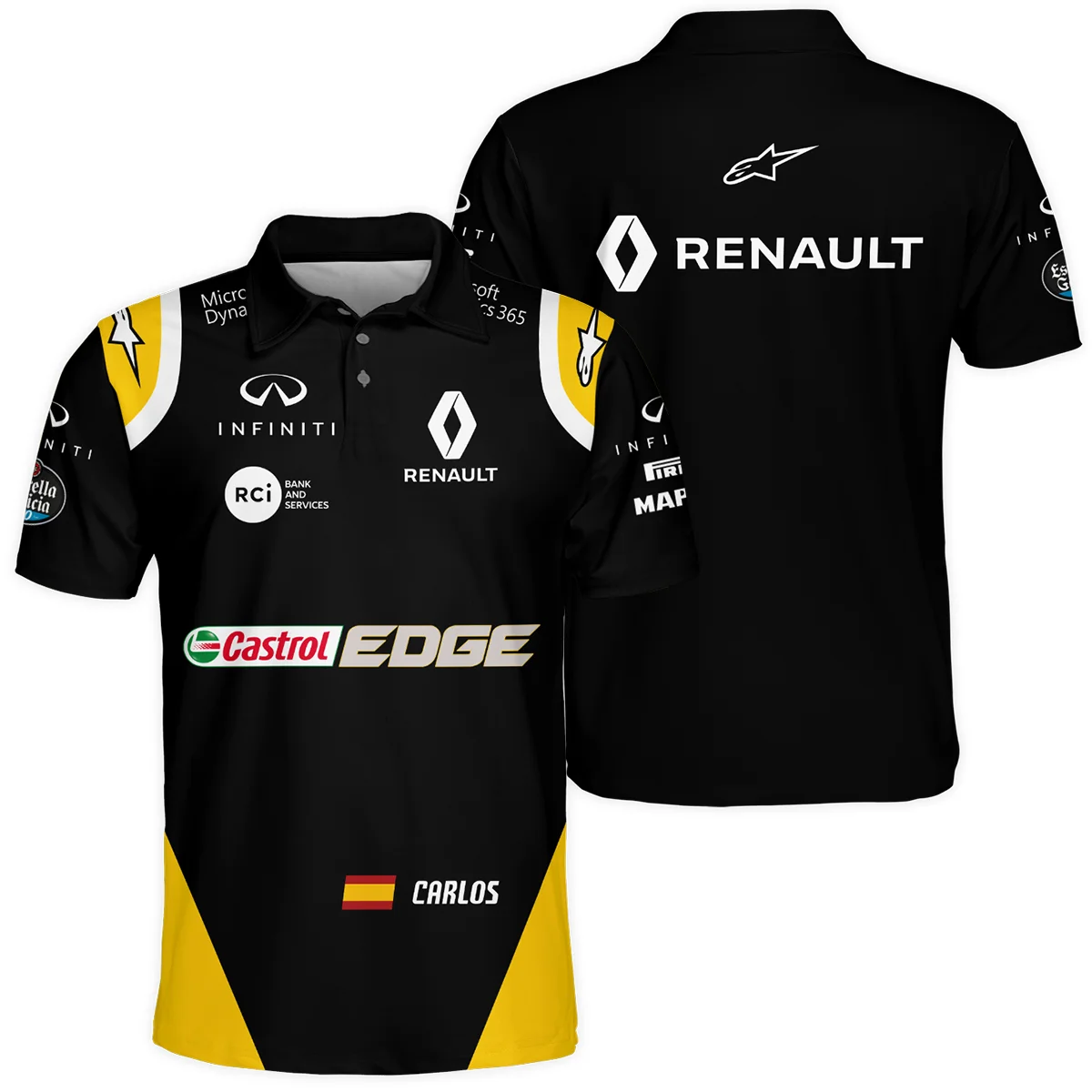 2017 Carlos Sainz Racing Suit Renault F1 Polo Shirt BLVACS190825A2PL