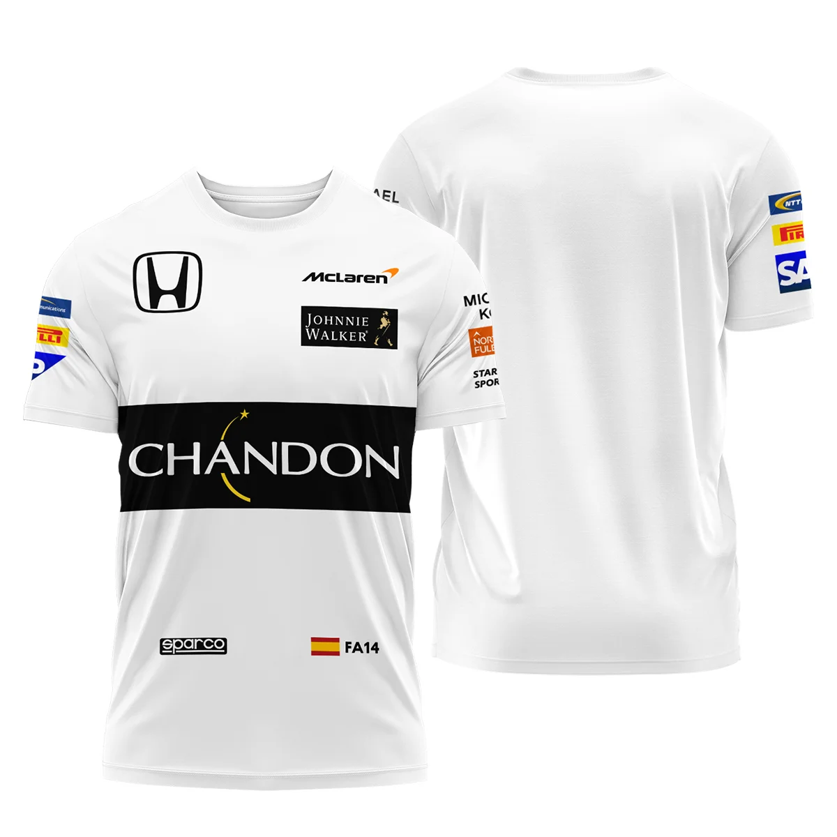2017 Fernando Alonso Racing Suit McLaren F1 T-Shirt BLVAFA030925A1TS - Motorsport Apparel