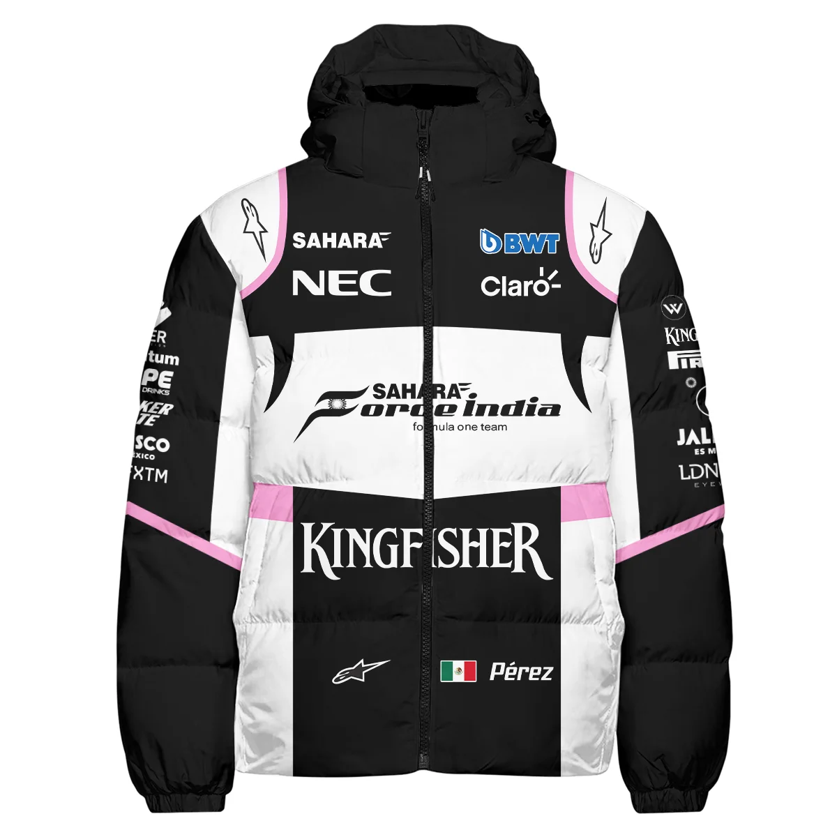 2017 Sergio Perez Racing Suit Force India F1 Down & Puffer Jackets BLVASP170925A5HCJ - Image 2