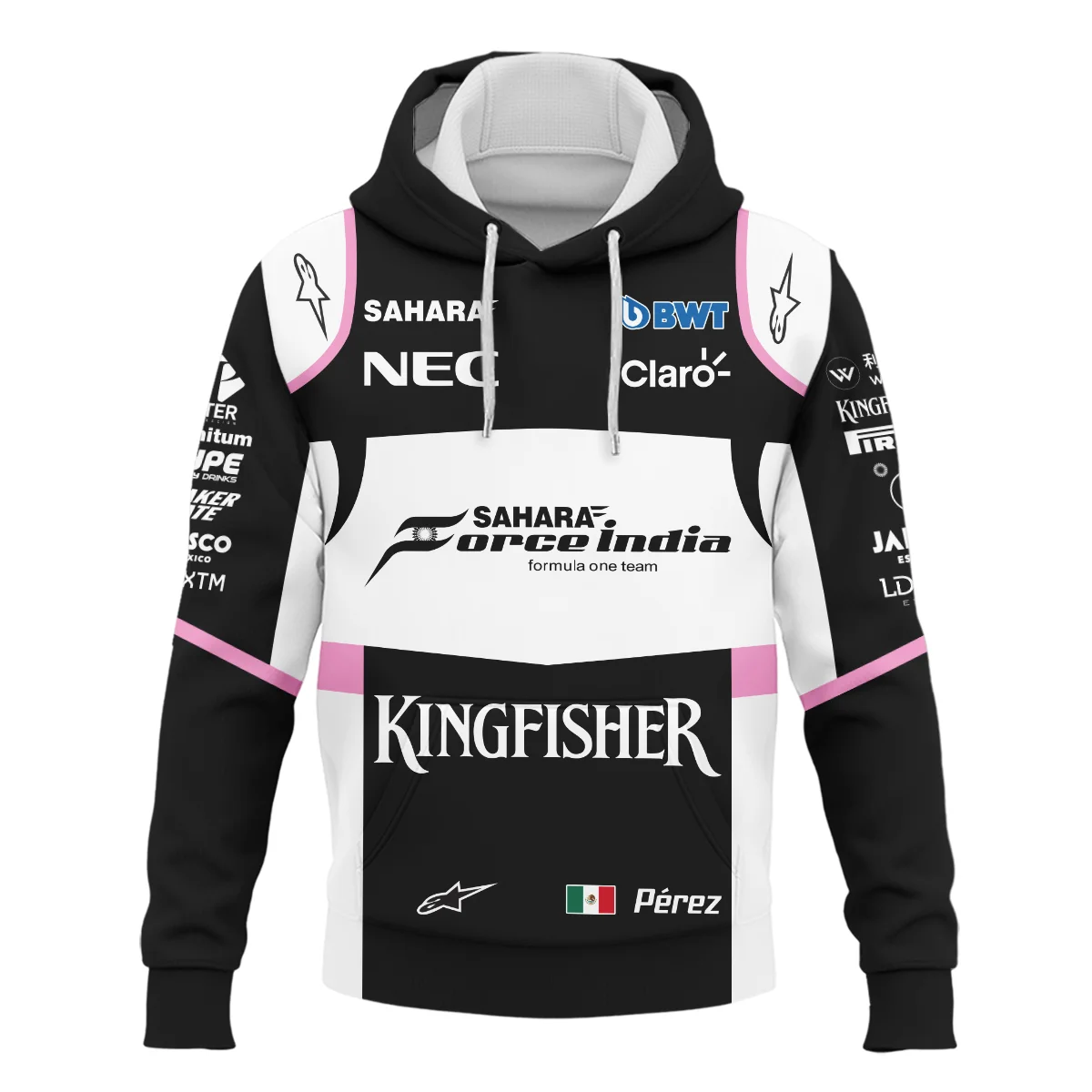 2017 Sergio Perez Racing Suit Force India F1 Hoodie BLVASP170925A5HD - Image 2