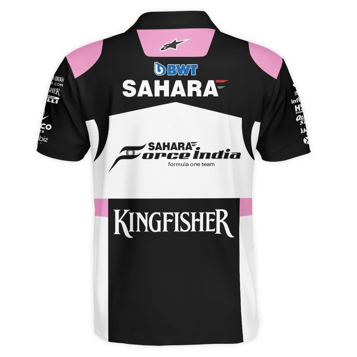 2017 Sergio Perez Racing Suit Force India F1 Polo Shirt BLVASP170925A5PL - Image 3