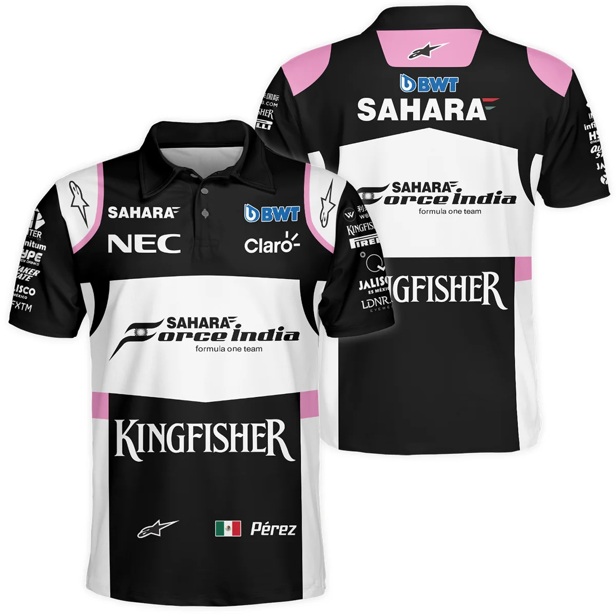 2017 Sergio Perez Racing Suit Force India F1 Polo Shirt BLVASP170925A5PL