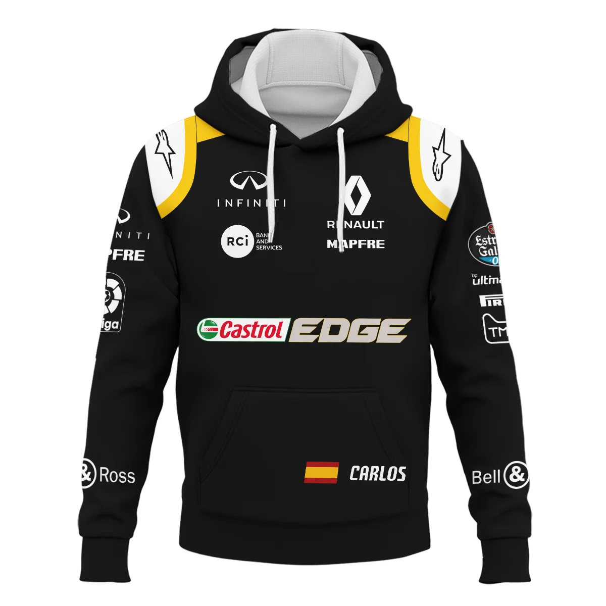 2018 Carlos Sainz Racing Suit Renault F1 Hoodie BLVACS190825A1HD - Image 2