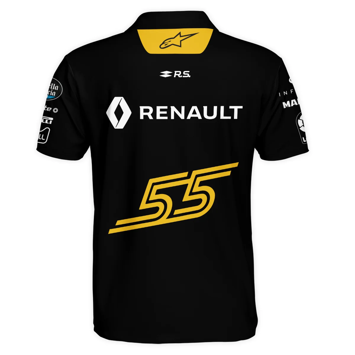 2018 Carlos Sainz Racing Suit Renault F1 Polo Shirt BLVACS190825A1PL - Image 3