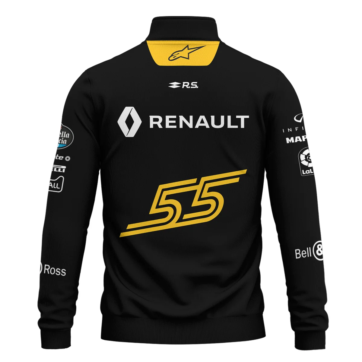 2018 Carlos Sainz Racing Suit Renault F1 Quarter-Zip Sweatshirt BLVACS190825A1QZS - Image 3