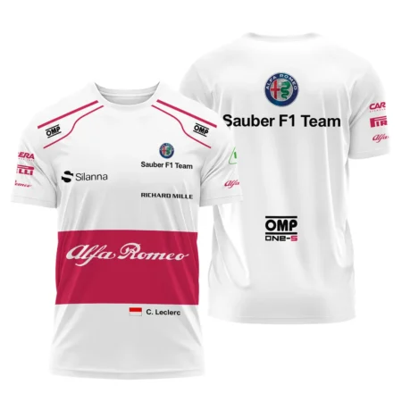 2018 Charles Leclerc Racing Suit Alfa Romeo Sauber F1 T-Shirt BLVACL260825A6TS - Formula Racing Apparel