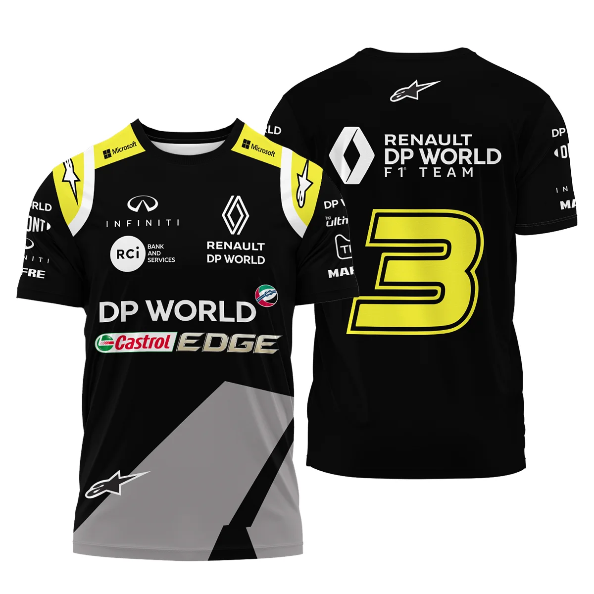 2018 Daniel Ricciardo Renault DP World Race Suit T-Shirt BLVA180725A01TS - Pit Lane Clothing