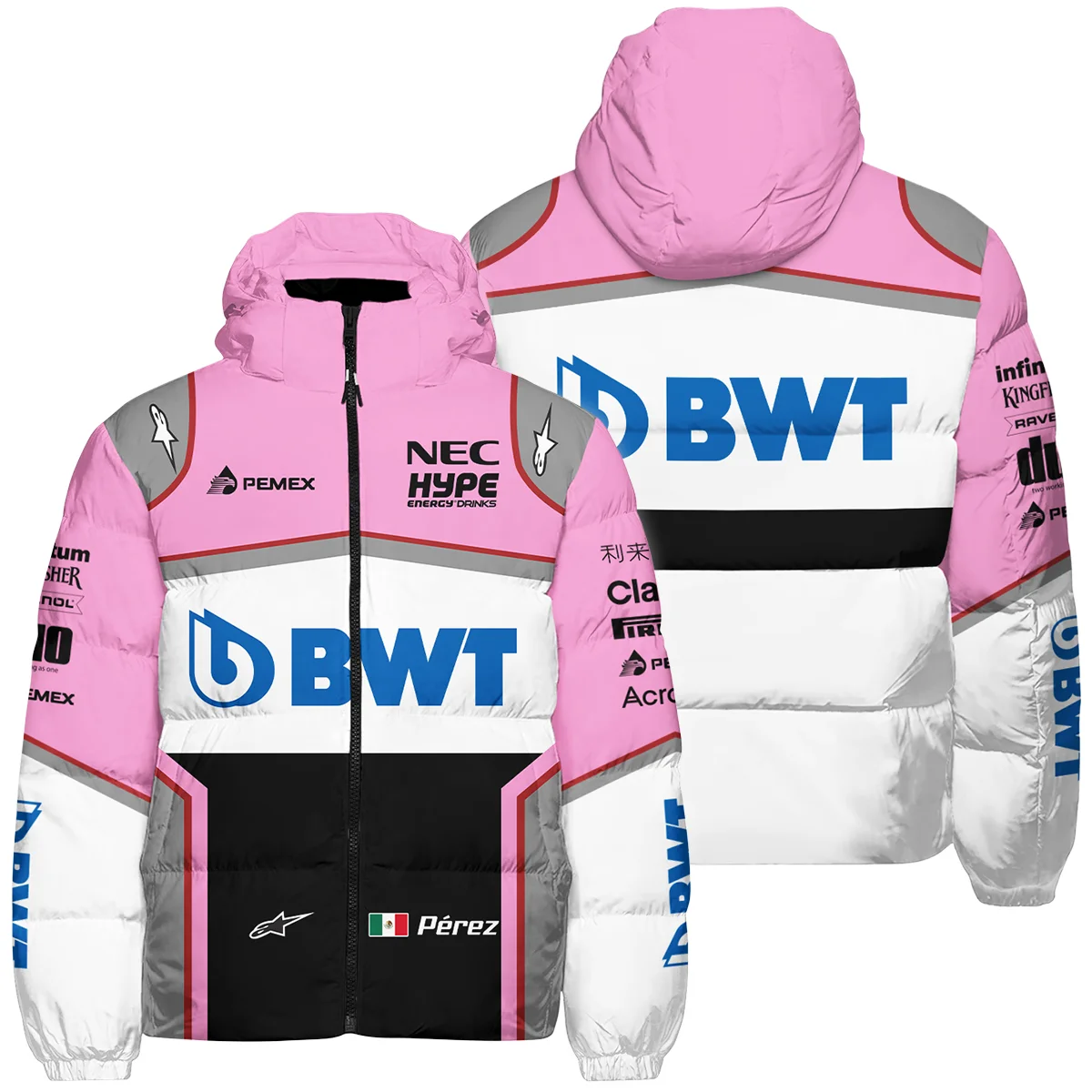 2018 Sergio Perez Racing Suit Racing Point F1 Down & Puffer Jackets BLVASP170925A4HCJ - Motorsport Apparel