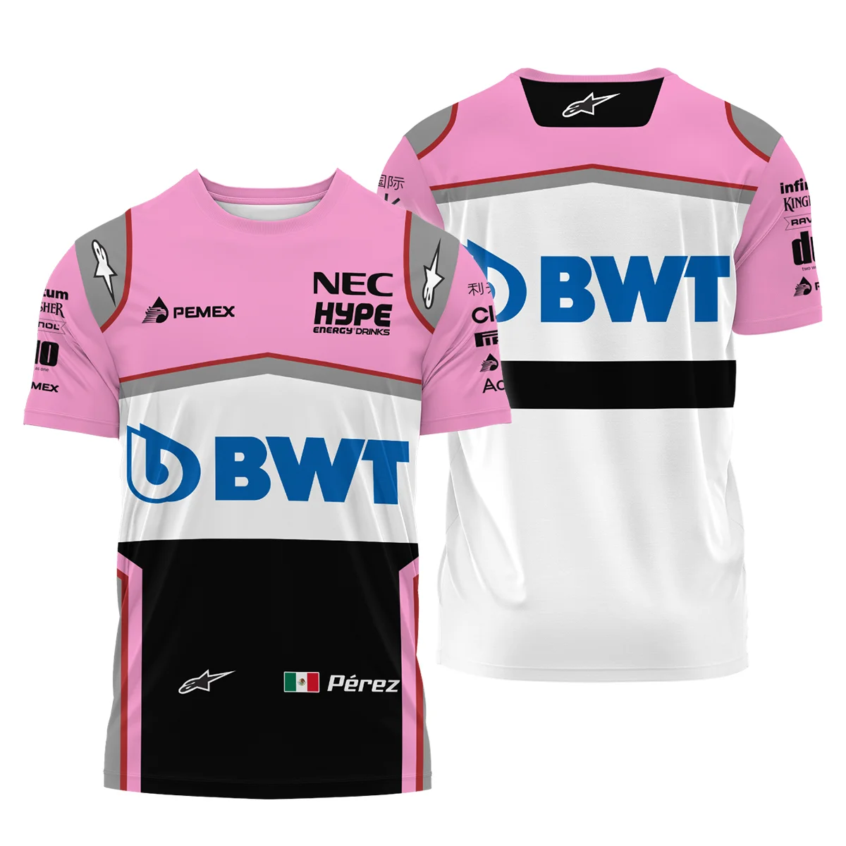 2018 Sergio Perez Racing Suit Racing Point F1 T-Shirt BLVASP170925A4TS - Motorsport Lifestyle Wear