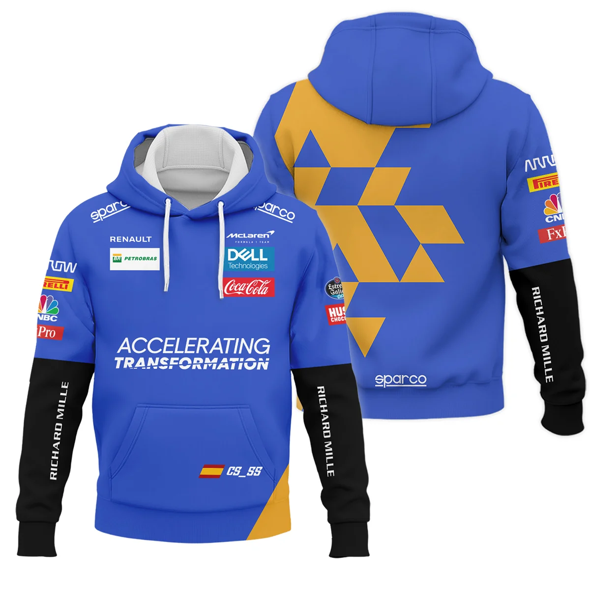 2019 Carlos Sainz Racing Suit McLaren F1 Hoodie BLVACS190825A15HD - Trackside Outfit