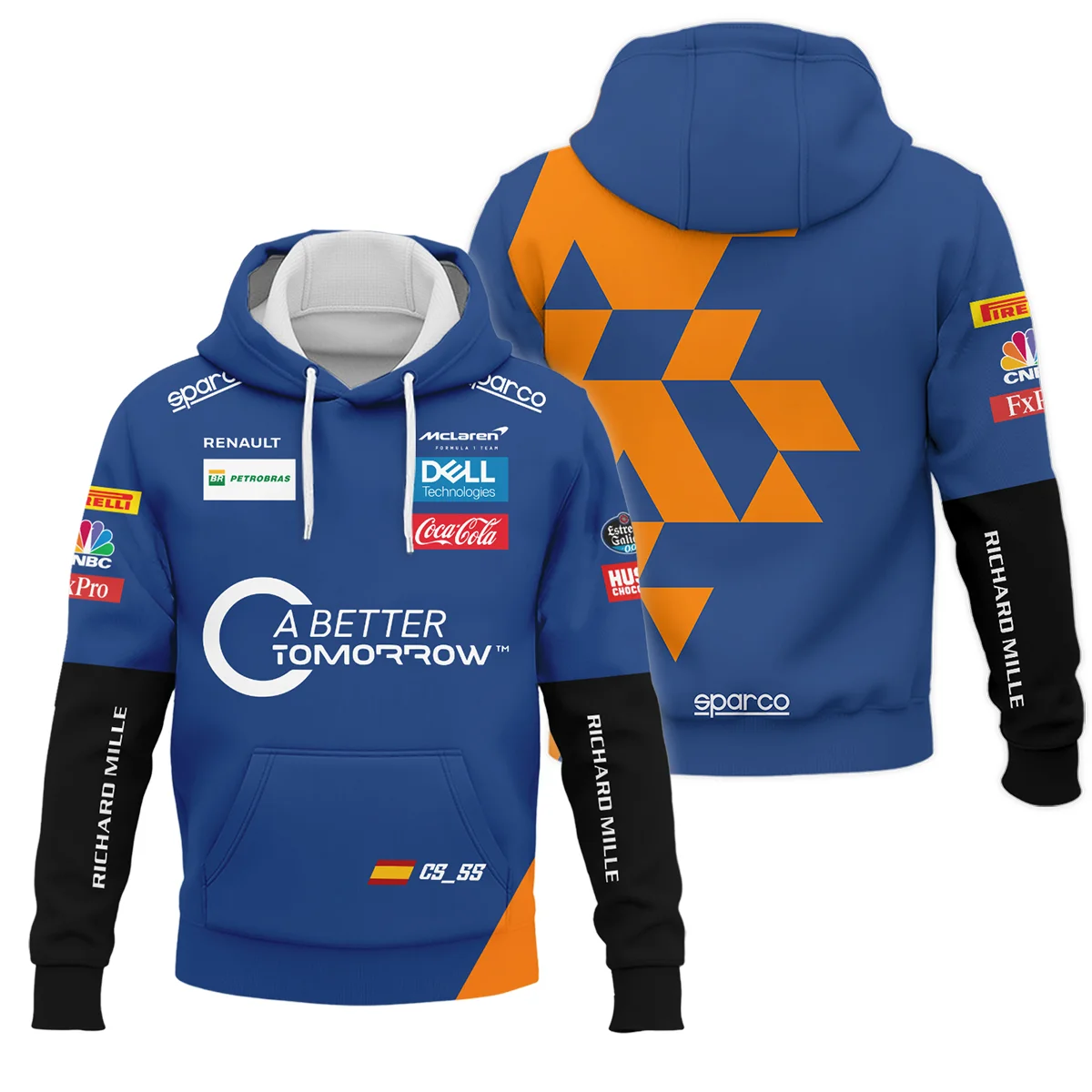 2019 China GP Carlos Sainz Racing Suit McLaren F1 Hoodie BLVACS190825A14HD - Formula Racing Apparel