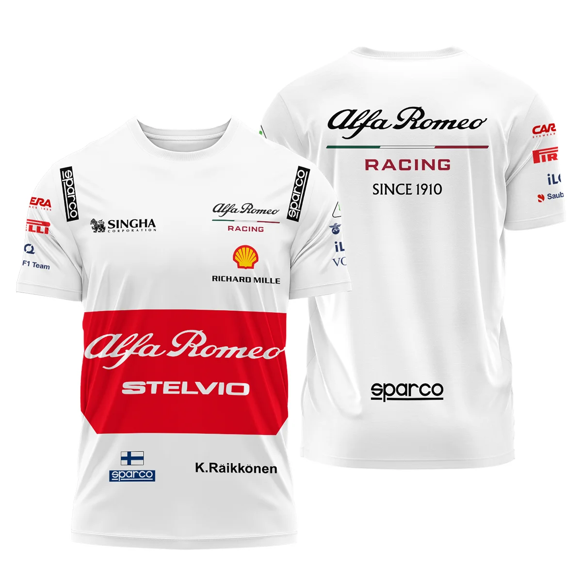 2019 Kimi Raikkonen Racing Suit Alfa Romeo F1 T-Shirt BLVAKR191125A6TS - Race Day Outfit