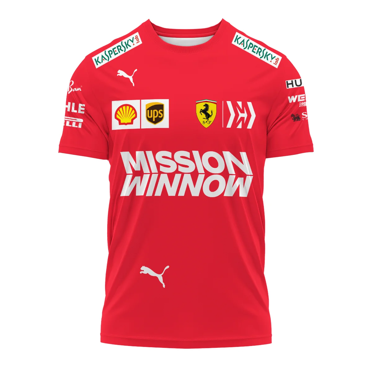 Alternative view of 2019 Sebastian Vettel Racing Suit Ferrari F1 T-Shirt BLVASV110925A10TS