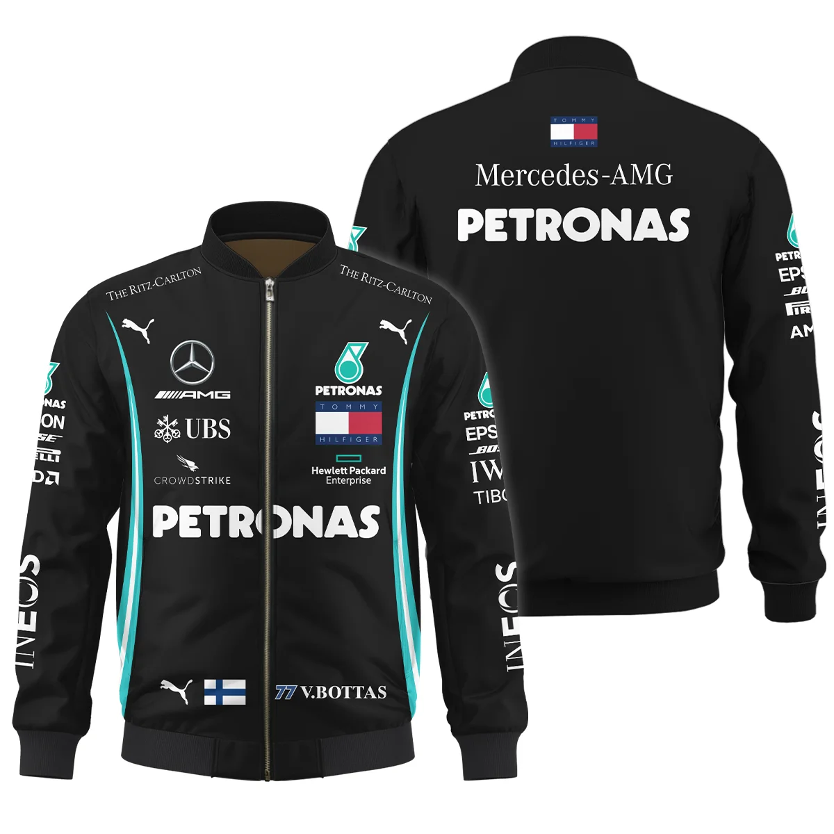 2019 Valtteri Bottas Racing Suit Mercedes F1 Bomber BLVAVB130925A1BB - Motorsport Apparel