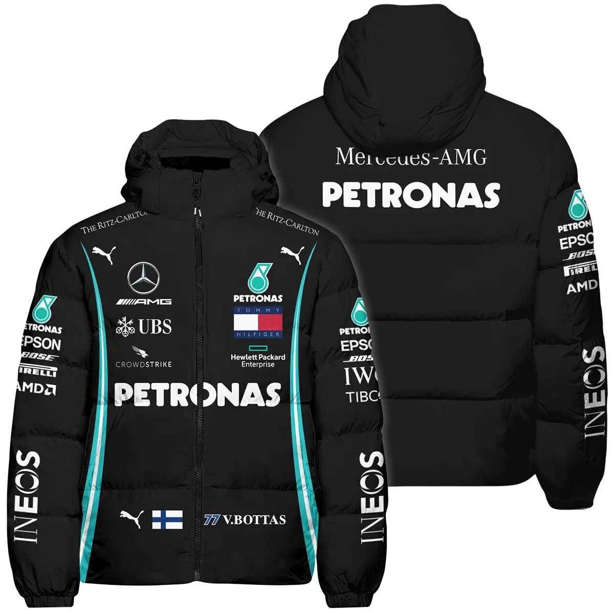 2019 Valtteri Bottas Racing Suit Mercedes F1 Down & Puffer Jackets BLVAVB130925A1HCJ - Racing Lifestyle Clothing