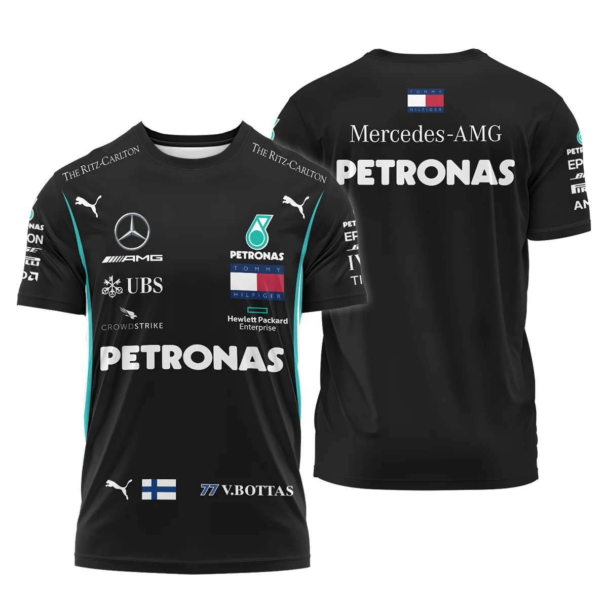 2019 Valtteri Bottas Racing Suit Mercedes F1 T-Shirt BLVAVB130925A1TS - Race Day Design